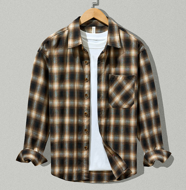 Thick Plaid Casual Shirt for Men