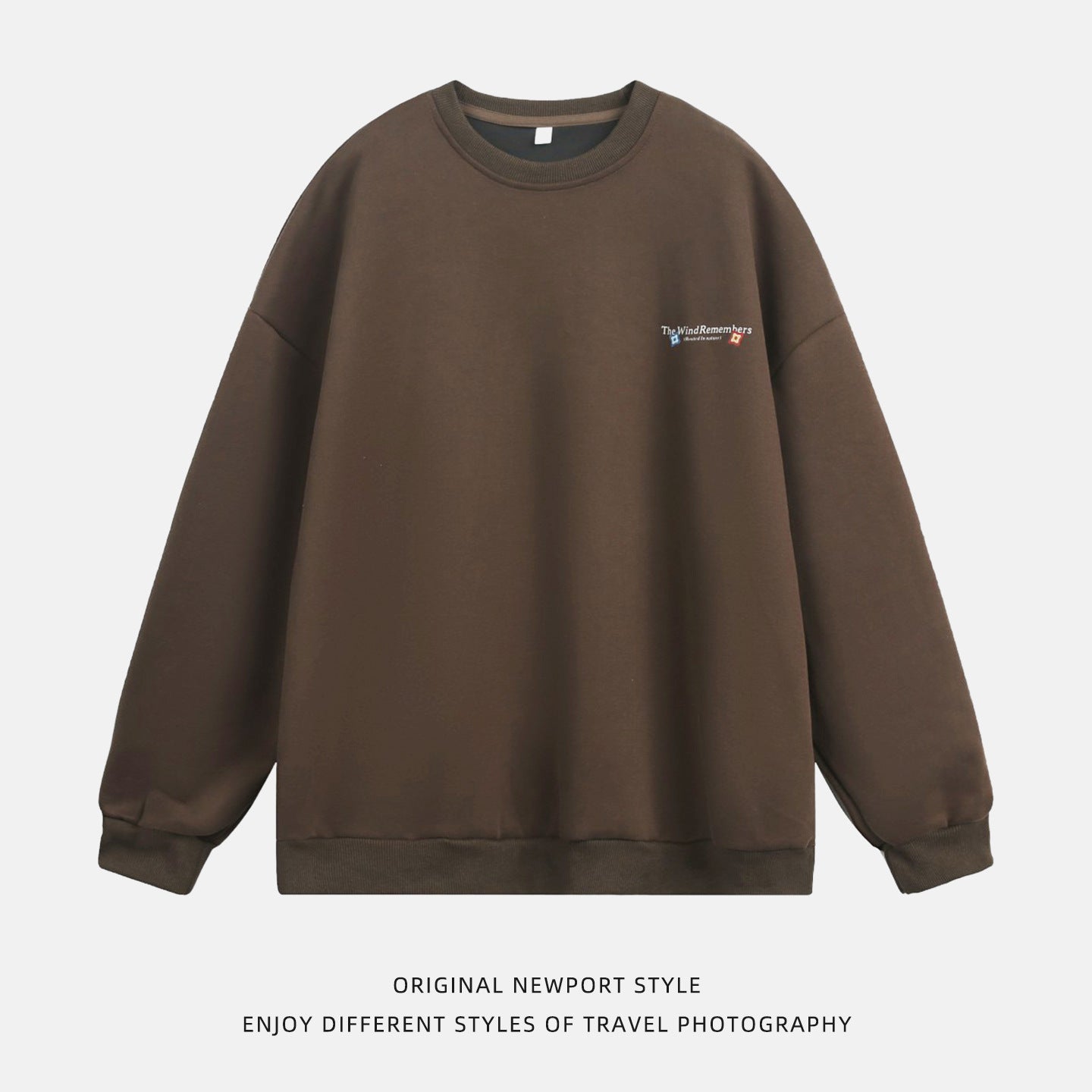 Printed design silhouette round neck sweatshirt for men