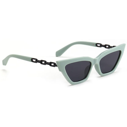 Ladies cat eye glasses female colorful green black square sunglasses women retro uv400 summer accessories