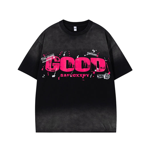 Summer Casual Round Neck Short Sleeve T-Shirt for Men and Women