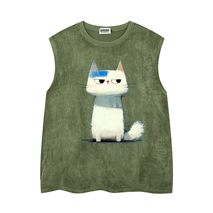 Round Neck Sleeveless for Men and Women Suede Peach Skin Vest