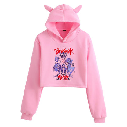 Berserk Creative Crop Top Women's Hoodie