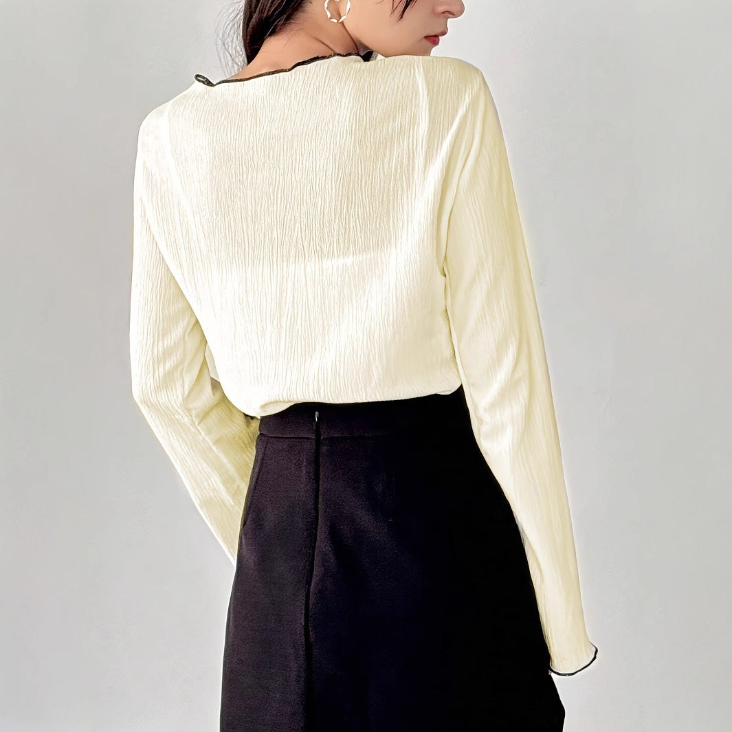 Long-Sleeve Round Neck T-Shirt for Women