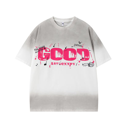 Summer Casual Round Neck Short Sleeve T-Shirt for Men and Women