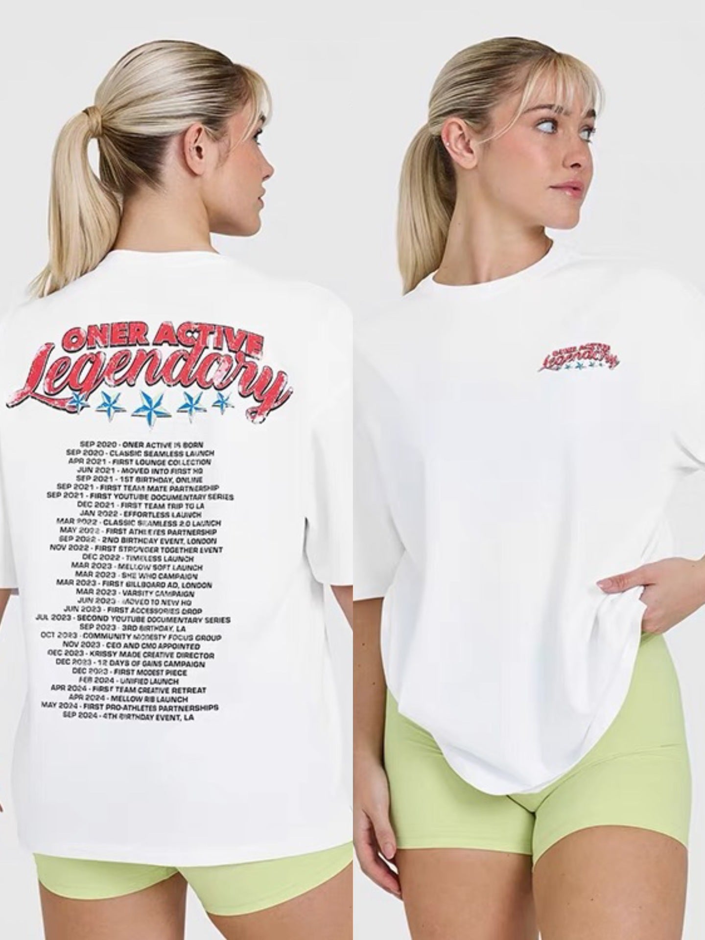 Summer ONER Active Loose Casual T-SHIRTS  WOMEN Light Yoga S