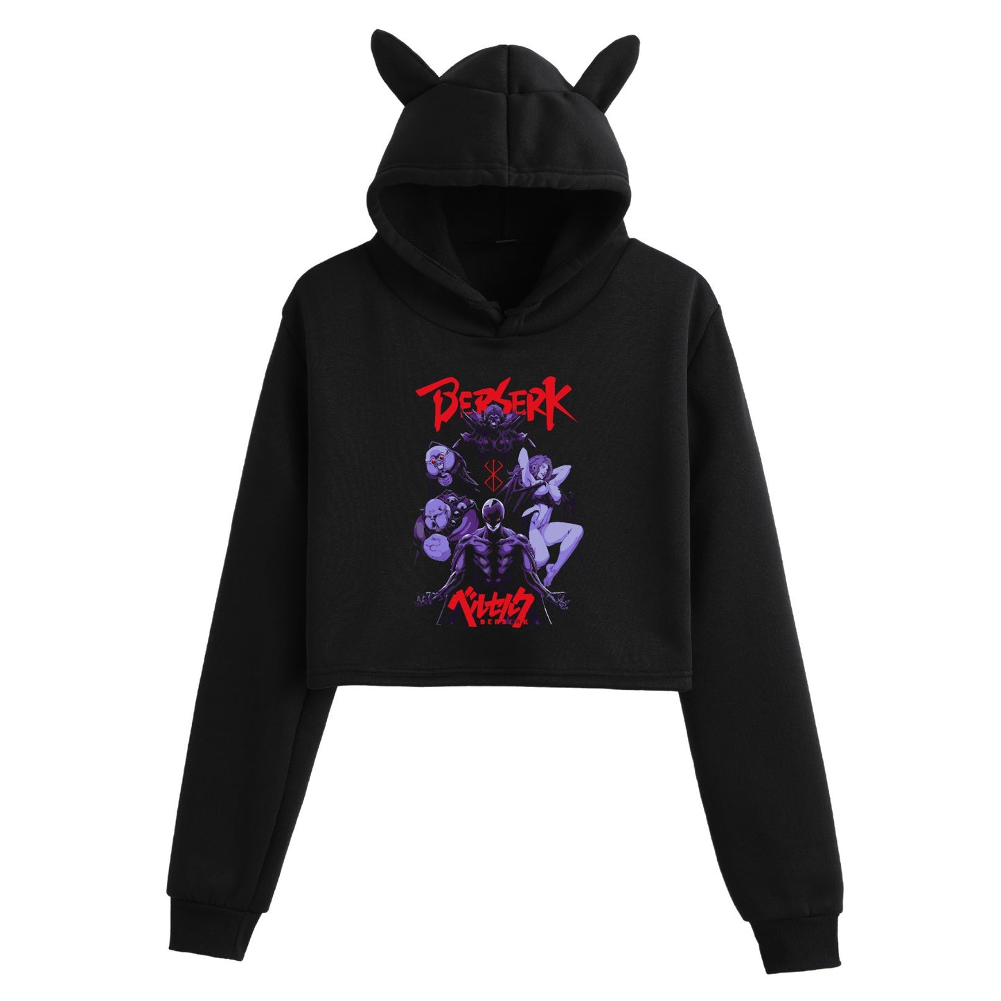 Berserk Creative Crop Top Women's Hoodie