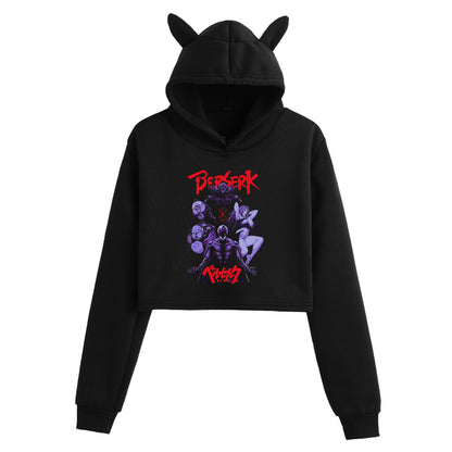 Berserk Creative Crop Top Women's Hoodie