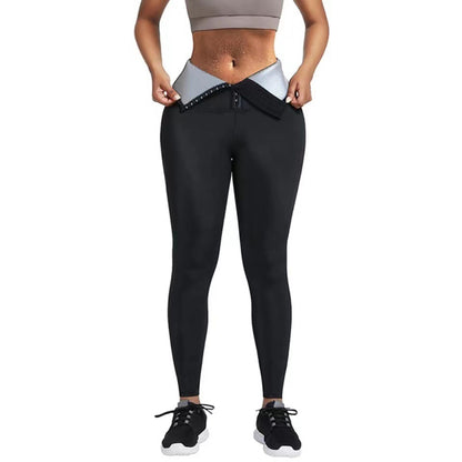 European and American breasted abdominal compression sweatpants, cropped pants, waist cinching yoga pants