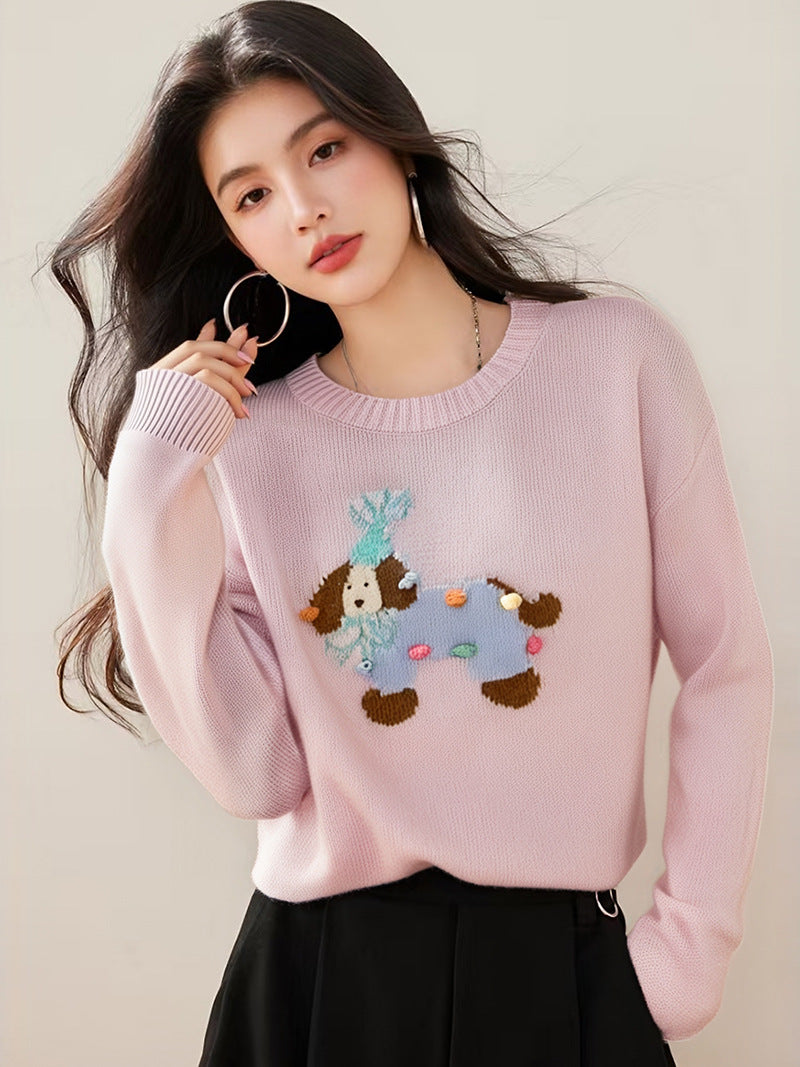 Soft and Lazy Korean-Style Knit Top for Women