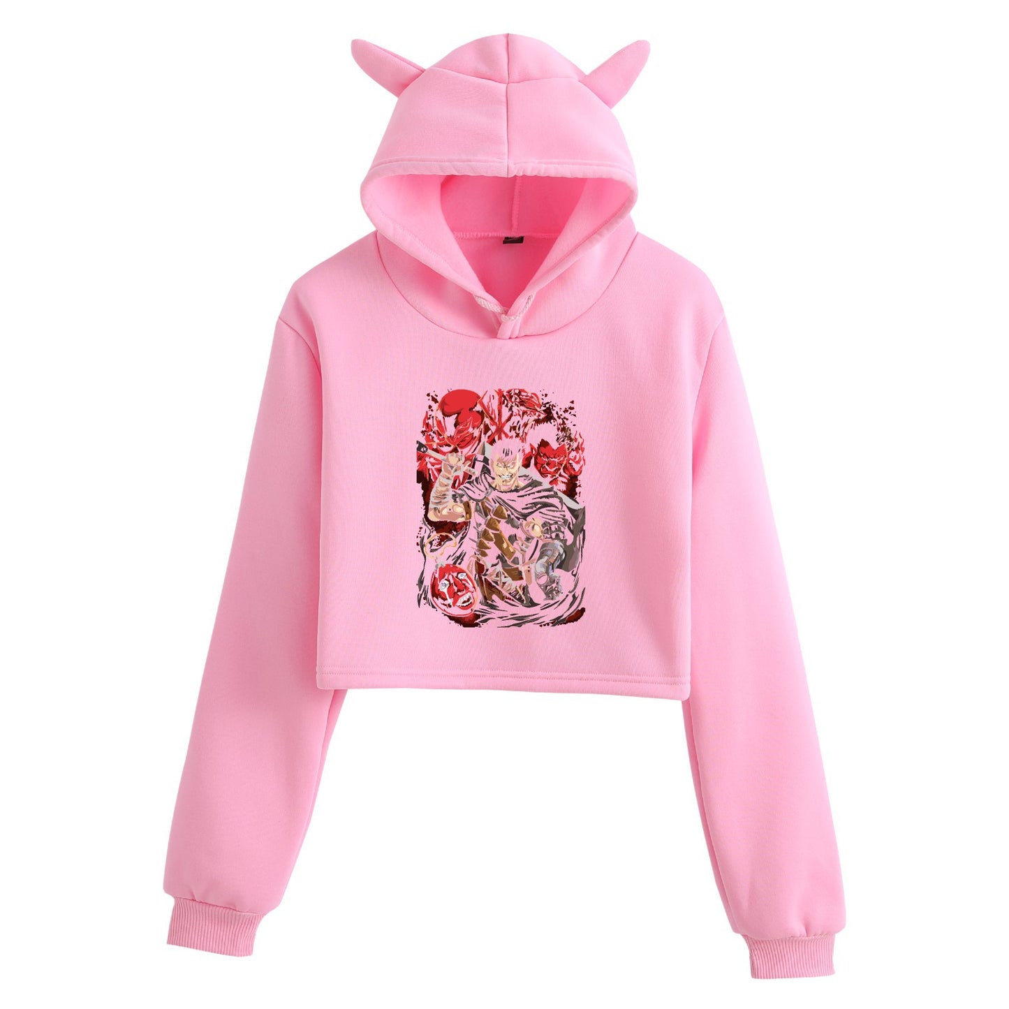 Berserk Creative Crop Top Women's Hoodie