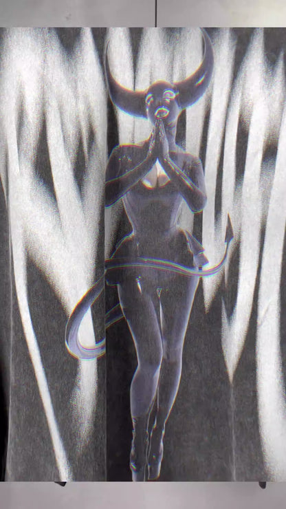 Autumn and Winter New Product Abstract and Virtual Digital Printing American Retro Men's Long sleeved T-shirt