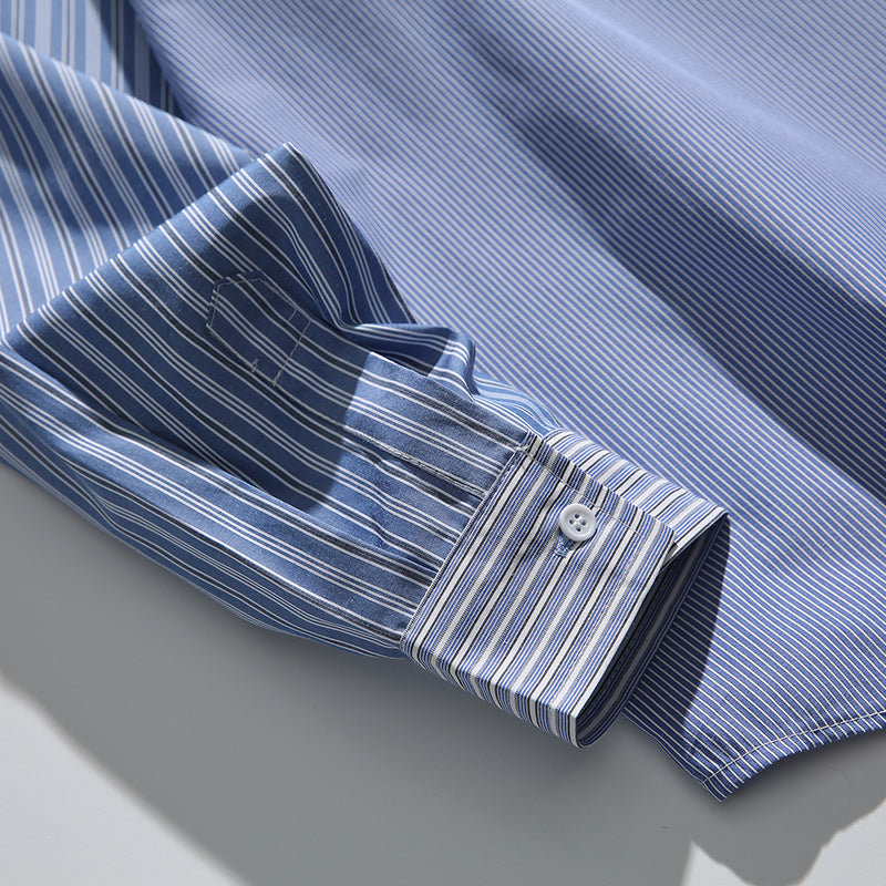 Plaid patchwork shirt for men