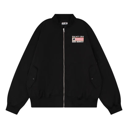 Letter printed baseball jacket for men and women