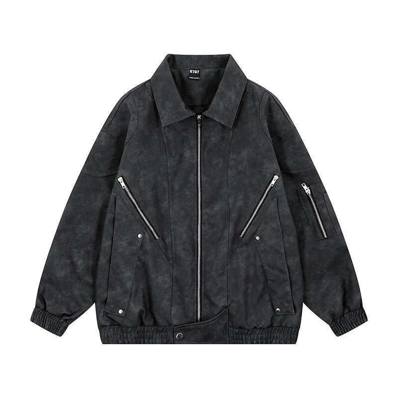 Suede collar jacket for women