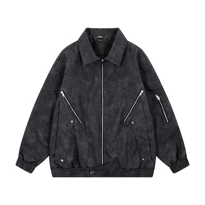 Suede collar jacket for women