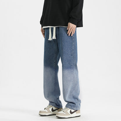 Loose Fit Straight Leg Trousers for Men