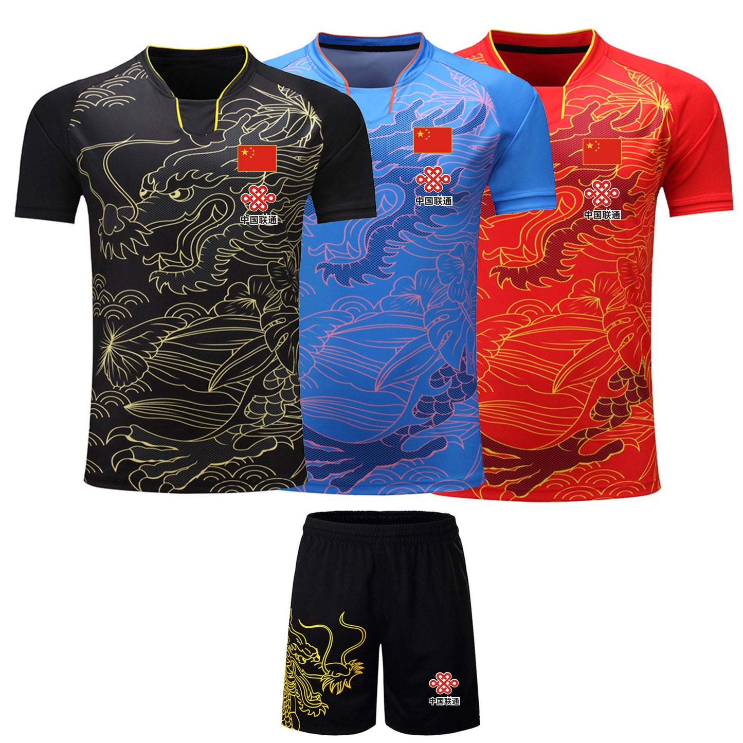 CHINA Dragon table tennis Jerseys Shorts Men / Women / Child , ping pong Jersey,Table tennis Shirt Sets table tennis shirts