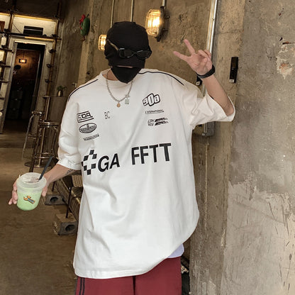 Summer retro short sleeved T-shirt for men