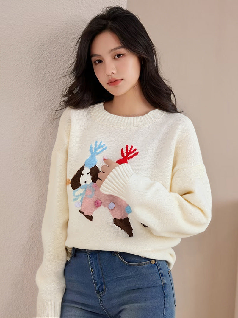 Soft and Lazy Korean-Style Knit Top for Women