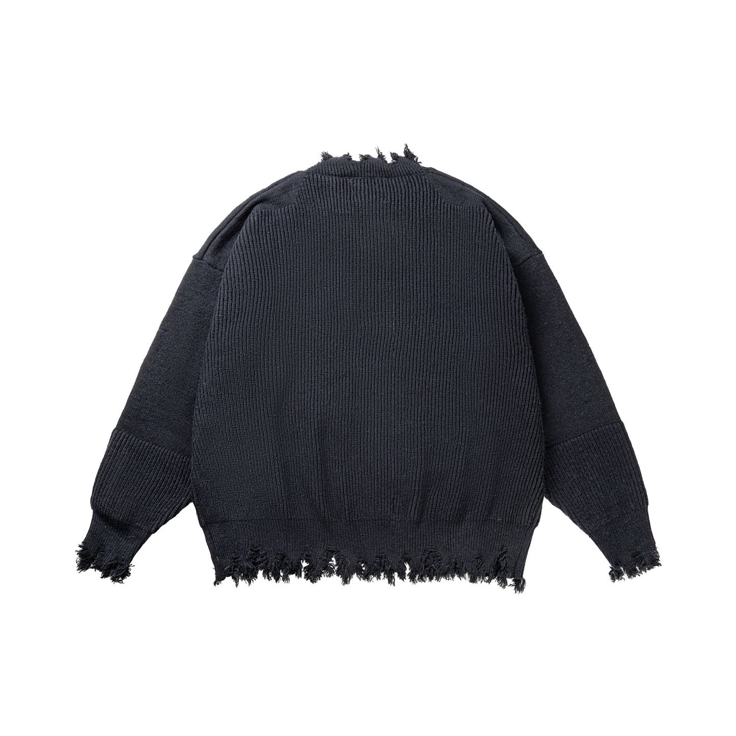 Perforated round neck knitted sweater for men and women