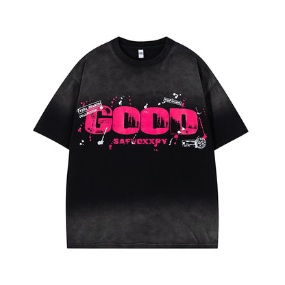 Summer Casual Round Neck Short Sleeve T-Shirt for Men and Women