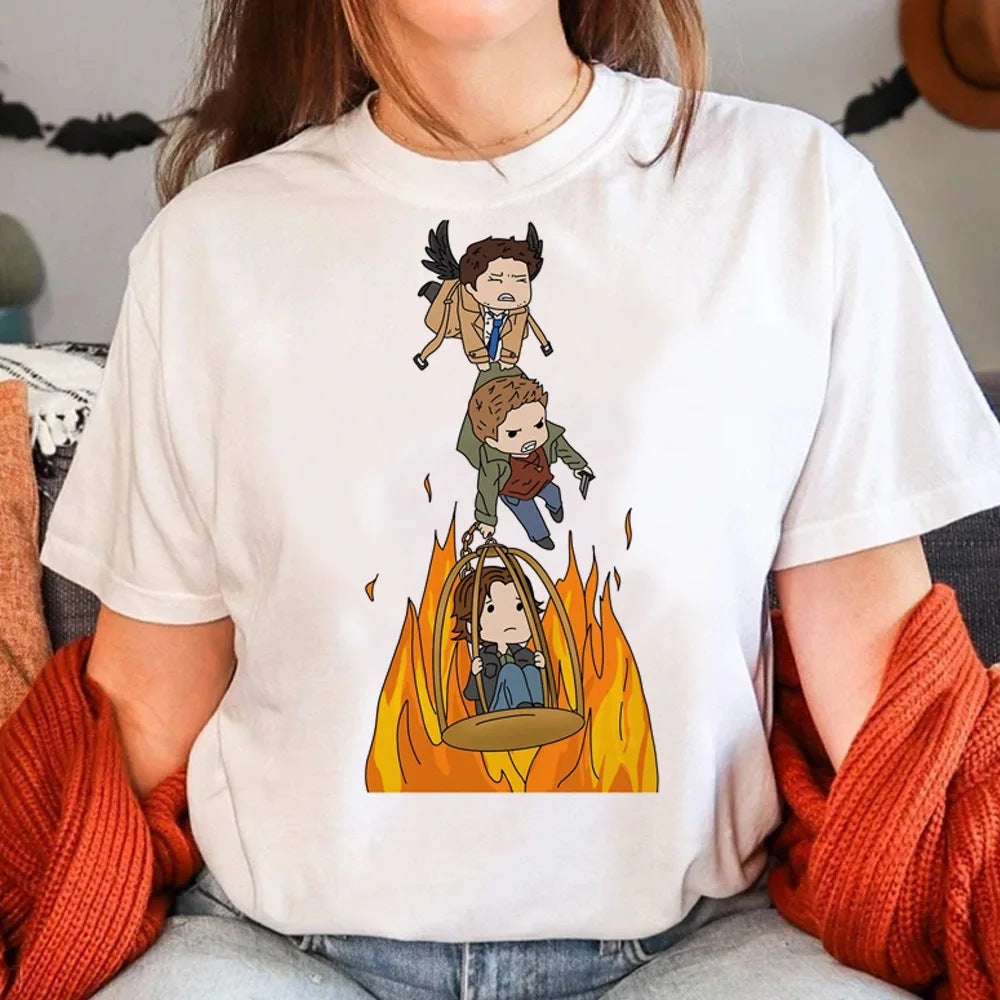 Supernatural T-shirts Women  Female Anime F