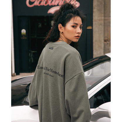 Printed round neck hoodie for men