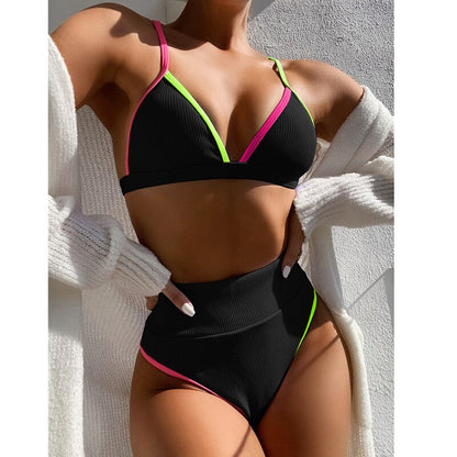 Swimsuit Women High Waist Bikini Sets Bathing Suits 2 pieces Beachwear  Summer biquini Swimwear