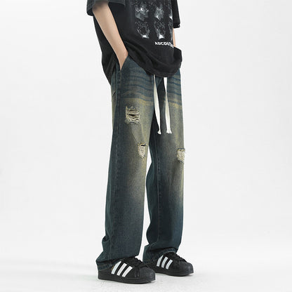 Men Loose Straight Leg Pants