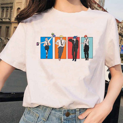 Chainsaw Man Tshirt Women Japanese Anime Pochita T-shirts Gr
