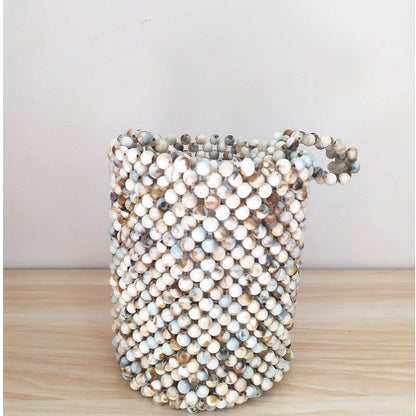 Women Beaded Handbag Colorful Summer Beach bags Summer Casual Bucket