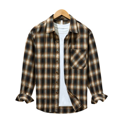 Thick Plaid Casual Shirt for Men