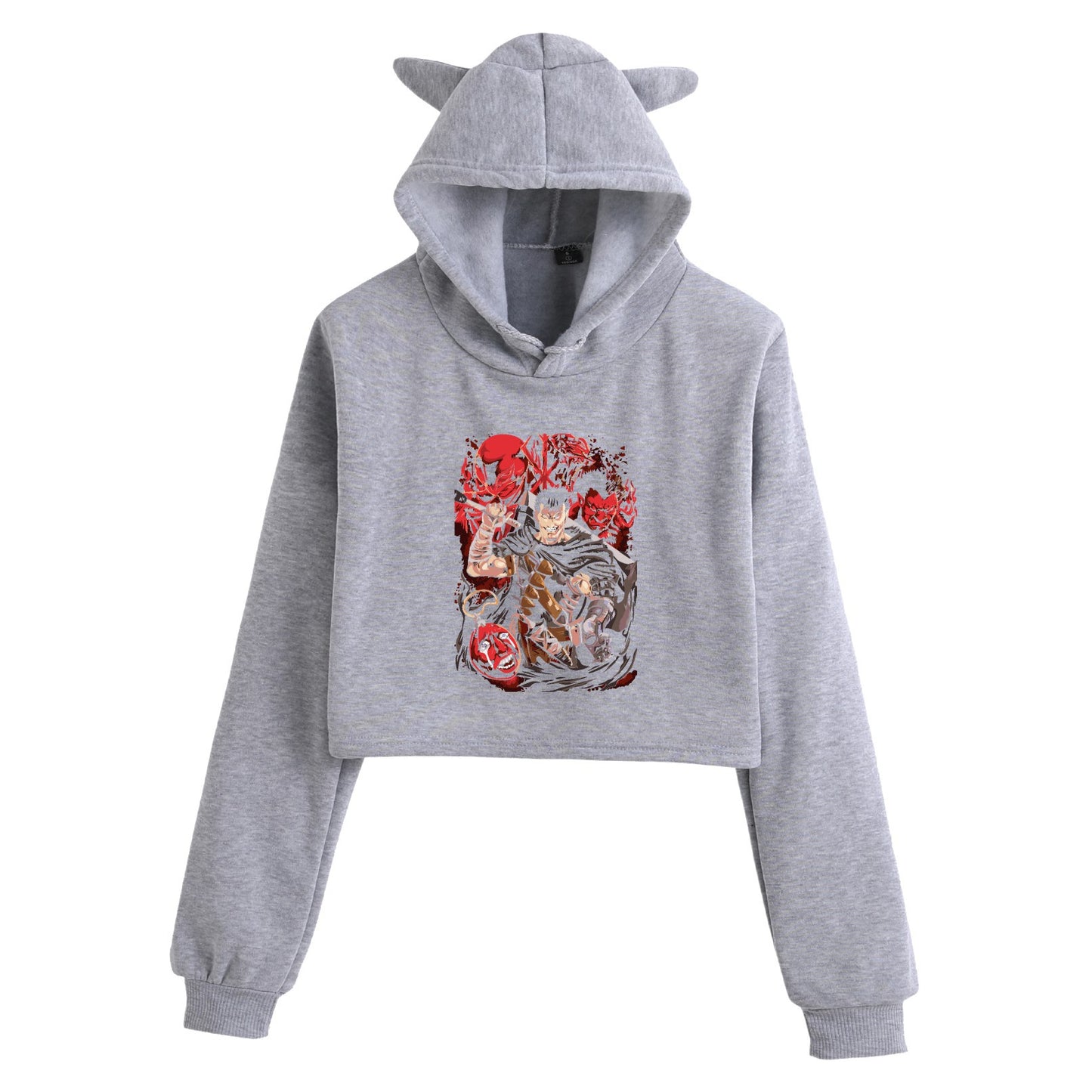 Berserk Creative Crop Top Women's Hoodie