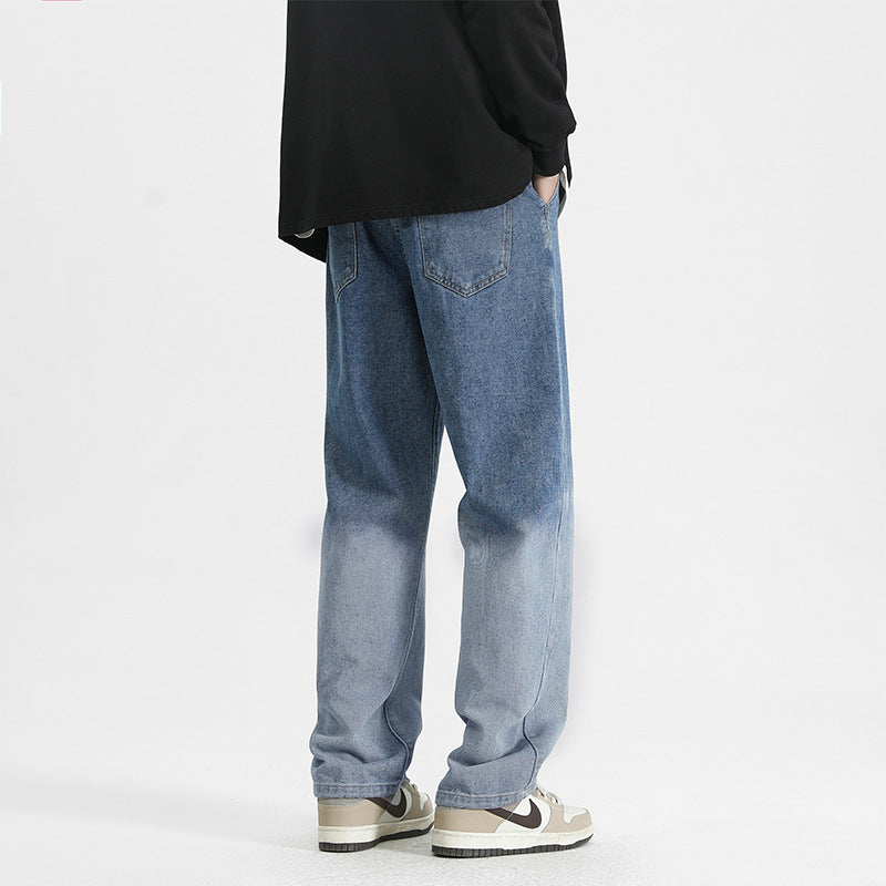 Loose Fit Straight Leg Trousers for Men