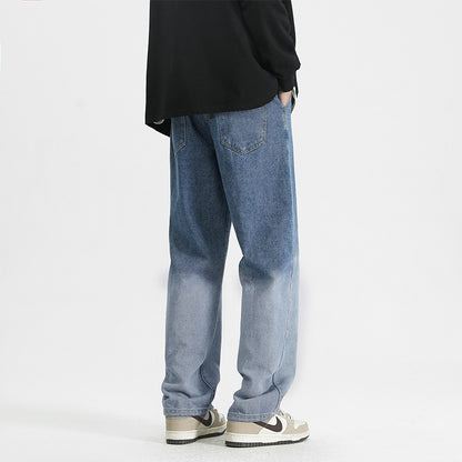 Loose Fit Straight Leg Trousers for Men