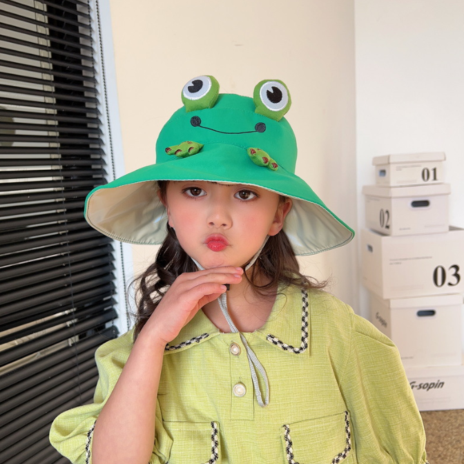 Little Bear Fisherman Hat Baby Summer Sunshade Hat Children Spring and Autumn Hat New Men and Women Basin Hat Cute Girl Hat