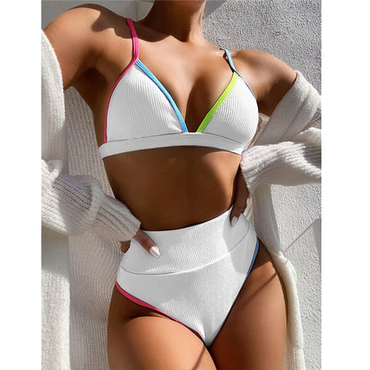 Swimsuit Women High Waist Bikini Sets Bathing Suits 2 pieces Beachwear  Summer biquini Swimwear