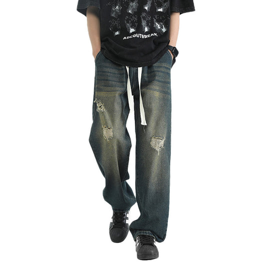 Men Loose Straight Leg Pants