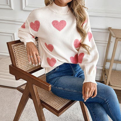 Long sleeved pullover sweater for women