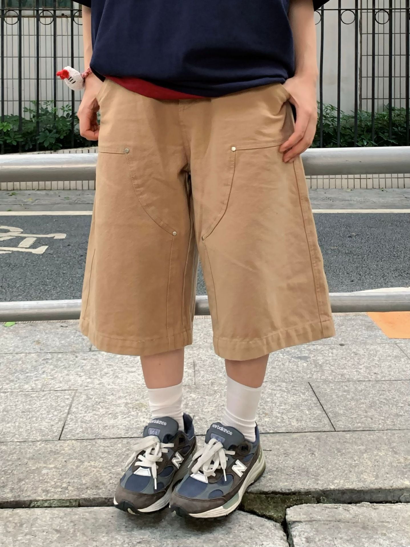 Willow nail decoration logging workwear shorts for men