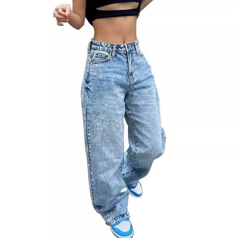 Slim fit denim pants for women
