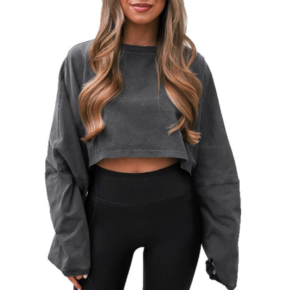 Casual Simple Long Sleeve Sweatshirt for Women