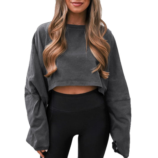 Casual Simple Long Sleeve Sweatshirt for Women