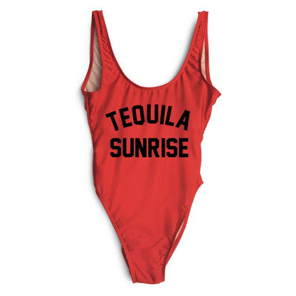 TEQUILA SUNRISE New Sexy Swimwear Women Female Bathing Suit Monokini Beach Backless Bikini Swim Wear