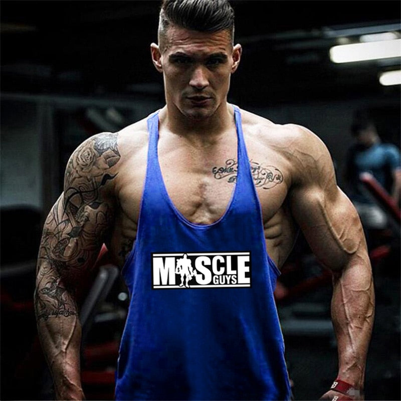 Bodybuilding Tank Top Mens shirts Brand Clothing Fitness Men Singlet Sleeveless Cotton Workout Stringer Shirts