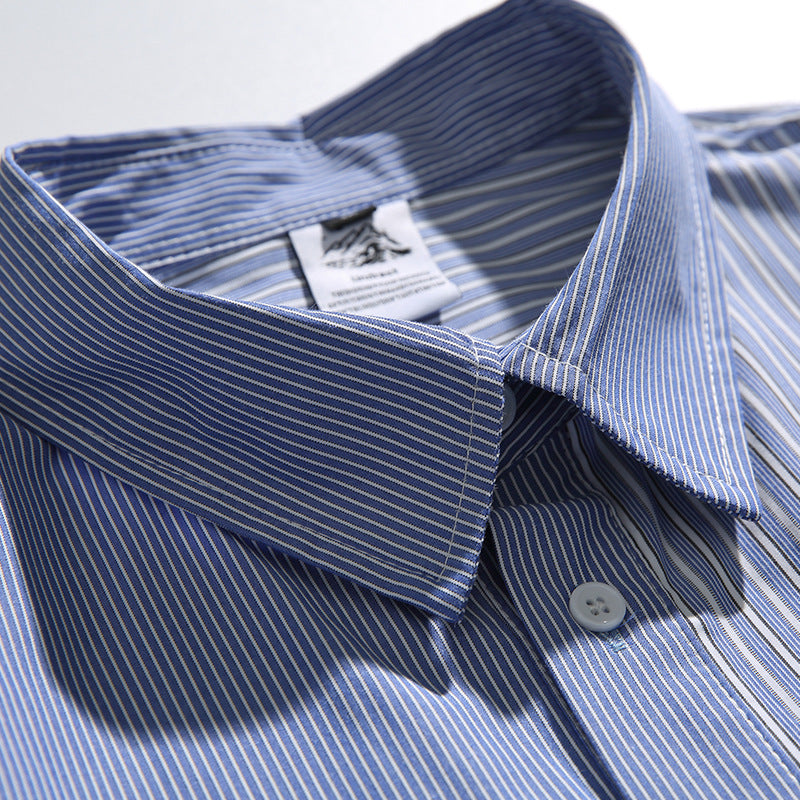 Plaid patchwork shirt for men