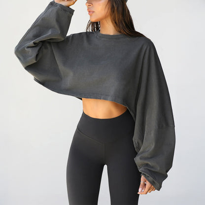 Casual Simple Long Sleeve Sweatshirt for Women