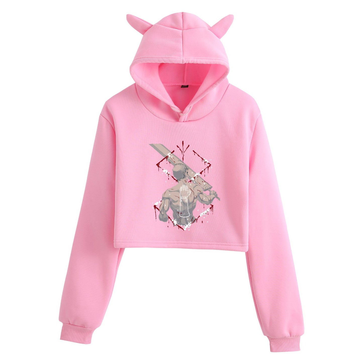 Berserk Creative Crop Top Women's Hoodie