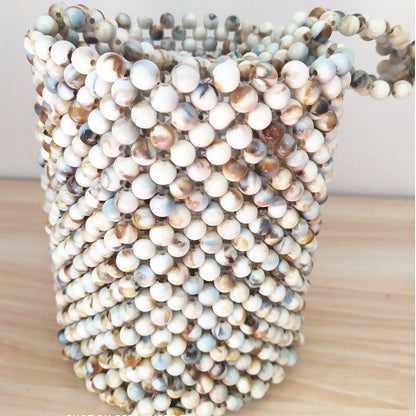 Women Beaded Handbag Colorful Summer Beach bags Summer Casual Bucket