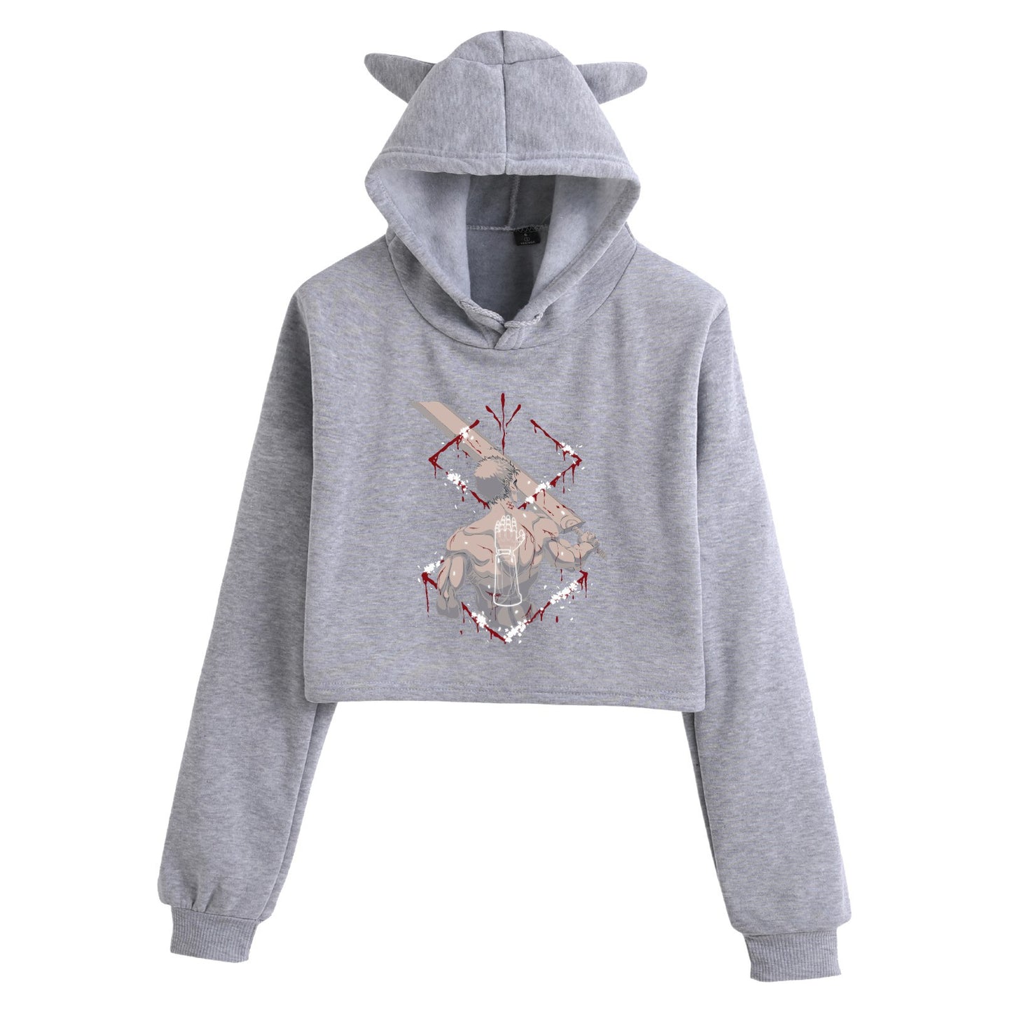 Berserk Creative Crop Top Women's Hoodie
